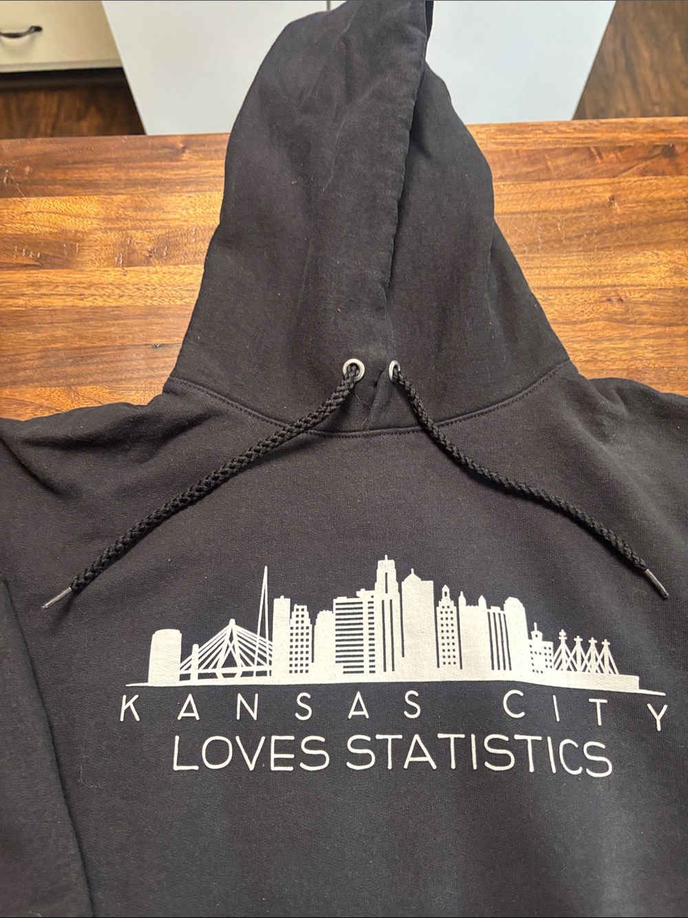 Hanes Black EcoSmart Hoodie with Red Logo - Picture 2 of 4
